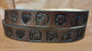 Embossed Leather Belt 1 1/2" Wide Wildlife Bear