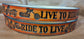 Embossed Leather Belt 1 1/2" Live To Ride Ride To Live 2TC