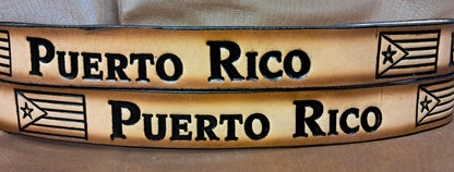 Embossed Leather Belt 1 1/2" Puerto Rico 2TC