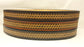 Embossed Leather Belt 1 1/2" Basketweave 2 Tone Color