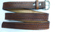 Embossed Leather Belt 1 1/2" Basketweave
