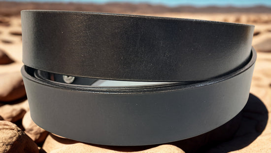 Plain Leather Belt 1 1/4" Wide Antique Copper Plate Hardware