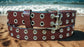Leather Belt Double Hole With Nickel Plate Buckle and Grommets 1 1/4" Wide