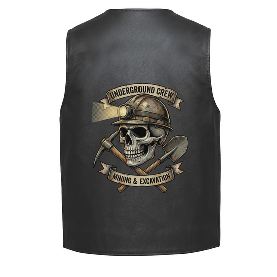 Leather Vest - Underground Crew - Mining and Excavation