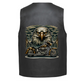 Leather Vest - Bald Eagle Biker with Motorcycle Emblem
