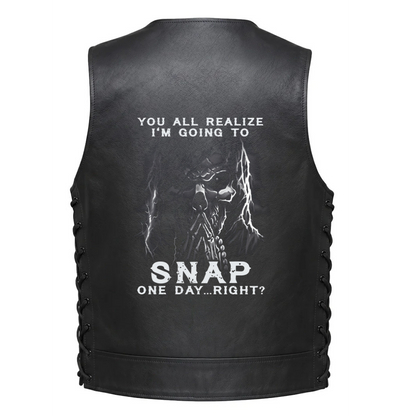 Leather Vest - You All Realize I&