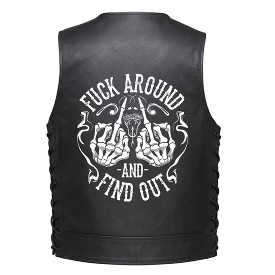 Leather Vest - Fuck Around and Find Out