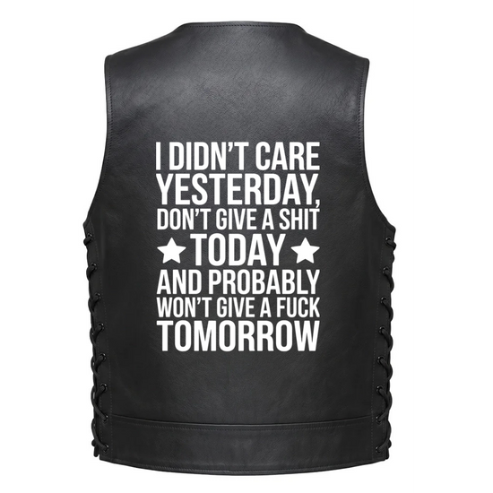 Leather Vest - I Didn&