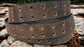 Plain Leather Belt Double Hole 1 1/2" Wide Antique Copper Hardware