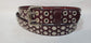 Leather Belt With  Double Hole Grommets and Studs 1 1/2" Wide