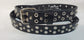 Leather Belt With  Double Hole Grommets and Studs 1 1/2" Wide