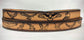 Embossed Leather Belt 1 1/2" Wide Wildlife Eagle 2 Tone Color