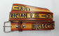 Embossed Leather Belt 1 1/2" Electrician 2 Tone Color