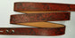 Embossed Leather Belt 1 1/2" Floral Horse Head