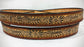 Embossed Leather Belt 1 1/2" Floral Rope