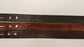 Embossed Leather Belt 1 1/2" Wildlife Floral Wolf