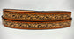 Embossed Leather Belt 1 1/2" Horses 2 Tone Color