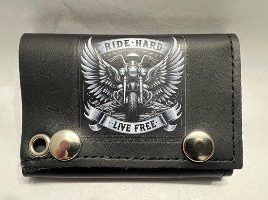 Leather Chain Wallet - Ride Hard Live Free