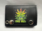 Leather Chain Wallet - Weed I&