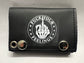 Leather Chain Wallet - Fuck Your Feelings Middle Finger