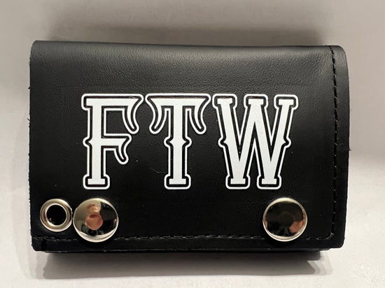 Leather Chain Wallet - FTW Fuck The World