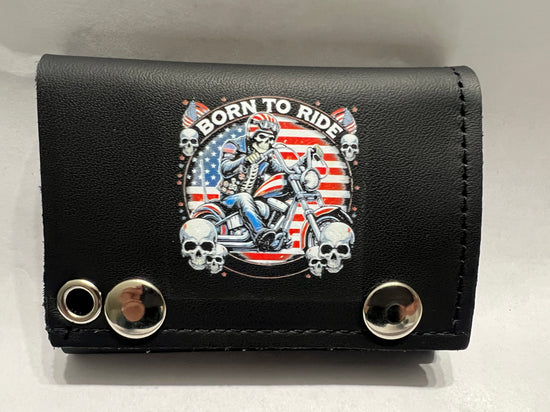 Leather Chain Wallet - Born To Ride