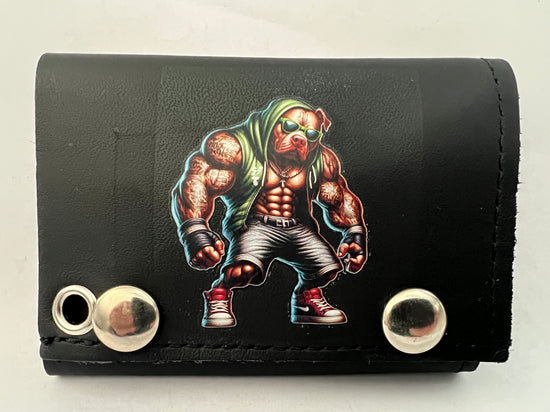 Leather Chain Wallet - PitBull Hip Hop