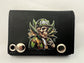 Leather Chain Wallet - Weed Swag Skull Leaves