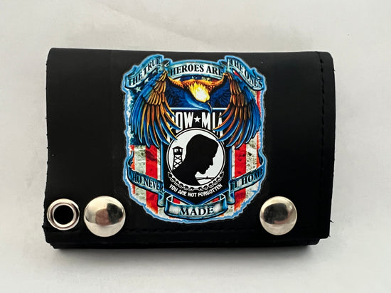 Leather Chain Wallet - POW-MIA