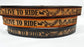 Embossed Leather Belt 1 1/2" Live To Ride Ride To Live - 2 Tone Color