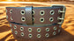Leather Belt Double Hole With Antique Brass Buckle and Grommets 1 3/4" Wide