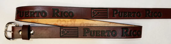 Embossed Leather Belt 1 1/2" Puerto Rico