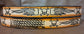 Embossed Leather Belt 1 1/2" Skull Flames 2 TC