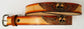 Embossed Leather Belt 1 1/2" Skull Wings