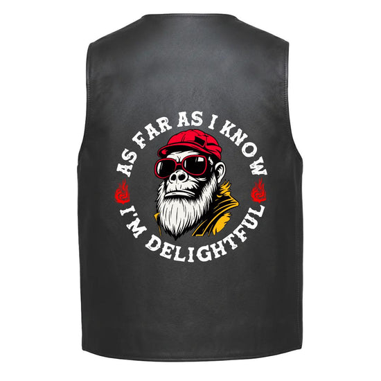 Leather Vest - As Far As I Know I&