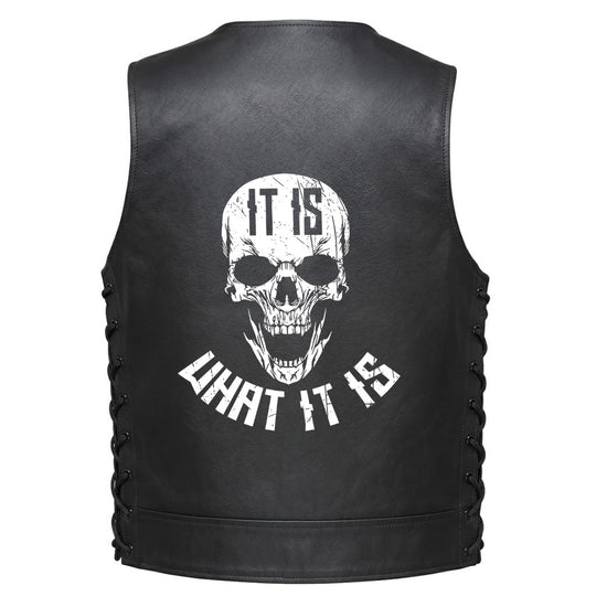 Leather Vest - It Is What It Is