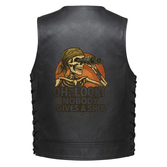 Leather Vest - Oh Look Nobody Gives A Shit