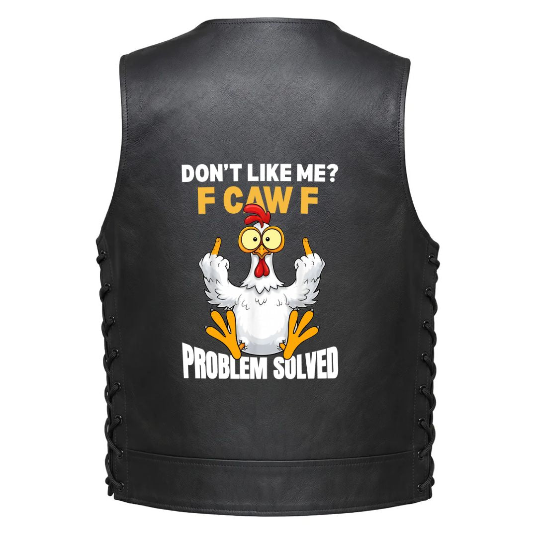 A cartoon chicken graphic and the text &