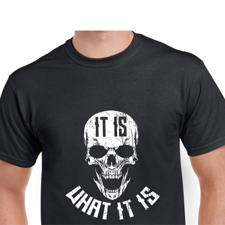 Skull with the text &