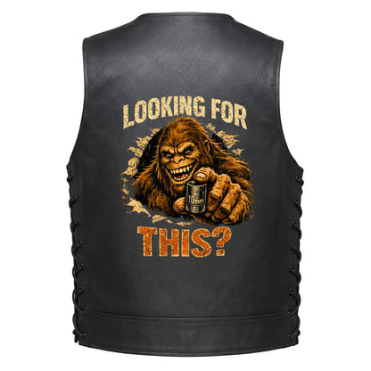 Leather Vest - Mechanic. Looking for This? - Bigfoot Holding a 10mm Fitting