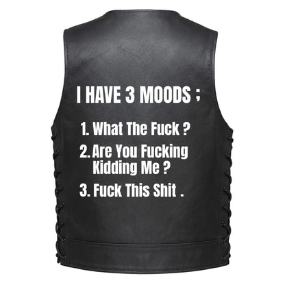 Leather Vest - &