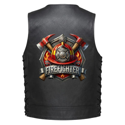 Leather Vest - Firefighter