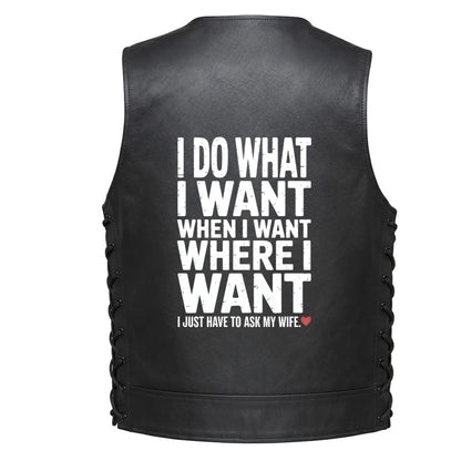 Leather Vest - &
