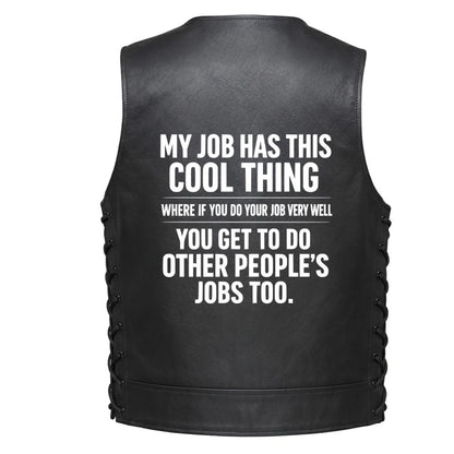Leather Vest - &