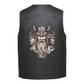 Leather Vest - Three-Faced Viking Warrior Portrait