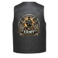 Leather Vest - Army. Soldier. Emblem