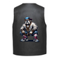Leather Vest - Hip Hop Street-Style Pit Bull with Gold Chain