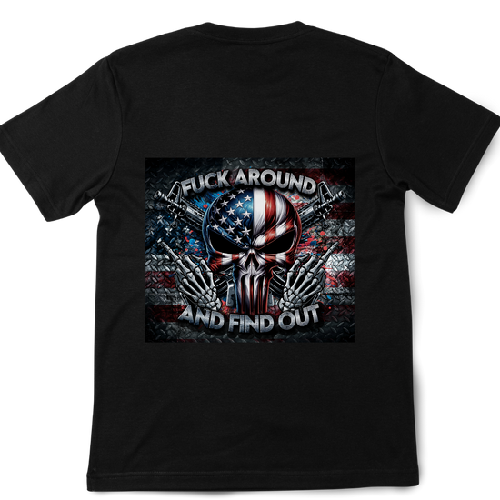 Short Sleeve T-Shirt - FAFO Flag Skull