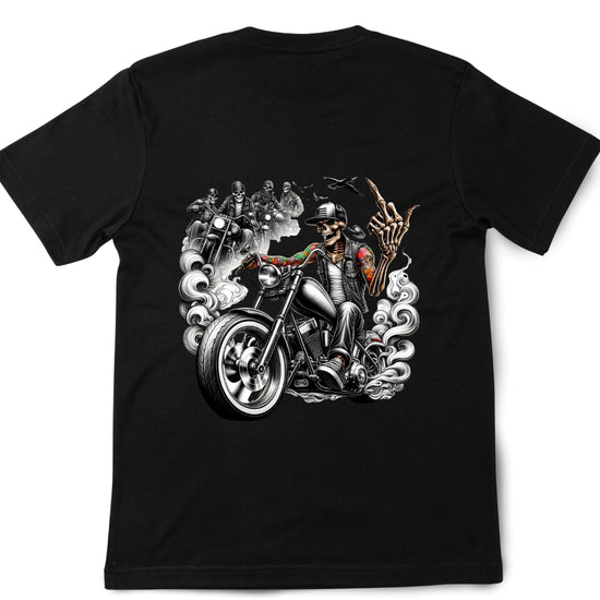Short Sleeve T-Shirt -Biker Gang 2 Middle Finger
