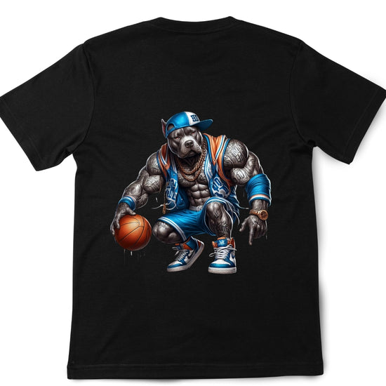 Short Sleeve T-Shirt - Hip Hop Pitbull Basketball